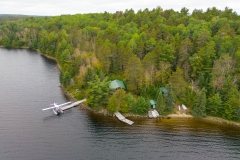 Remote Dock And Shoreline At Ajax Lake Cabin