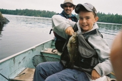 Two Anglers with Northern Ontario Bass Catch