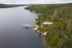 Float Plane Arrival At Cleftrock Lake Cabin