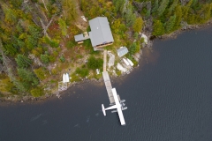Top-Down Aerial Of Cleftrock Lake Outpost