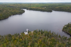 Wide Aerial Of Remote Fishing Waters