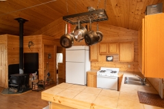 Kitchen And Living Area At Remote Fly-In Cabin