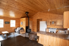 Full Kitchen Inside Remote Gordon Lake Cabin