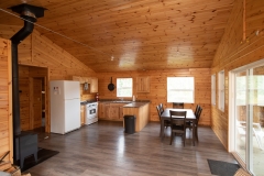 Open Living Space Inside Gordon Lake Outpost Cabin