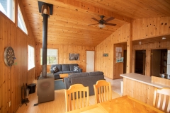 Open Living Area Inside Kishkutena Lake Outpost Cabin
