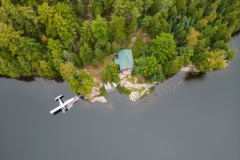 Aerial View Of Kishkutena Lake Cabin Site