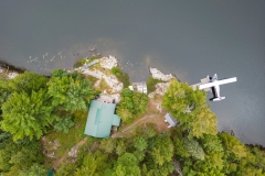 Top-Down Aerial Of Kishkutena Lake Outpost