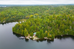 Aerial Perspective Of Remote Ontario Lake