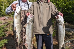 Group Catch Display on Woodland Shoreline