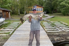 Lake Trout Display on Cabin Dock