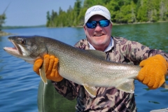 Lake Trout Close-Up With Gloved Hands