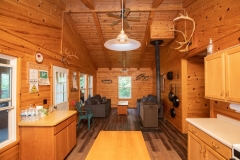 Open Kitchen And Living Space At Fly-In Cabin