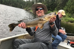 Excited Walleye Catch on Remote Ontario Backlake