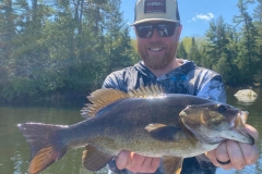 Heavy Walleye Landed Boatside on Remote Canadian Outpost